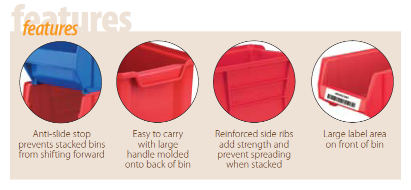 giant stackable bin features