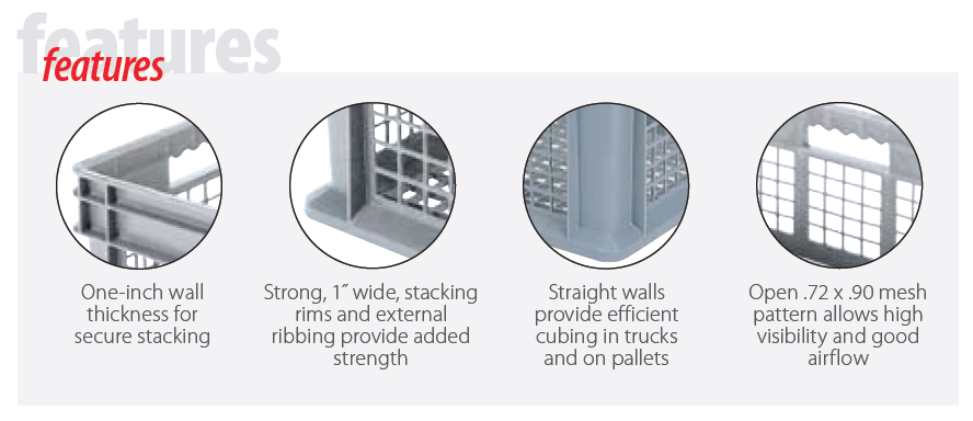 straight wall container features