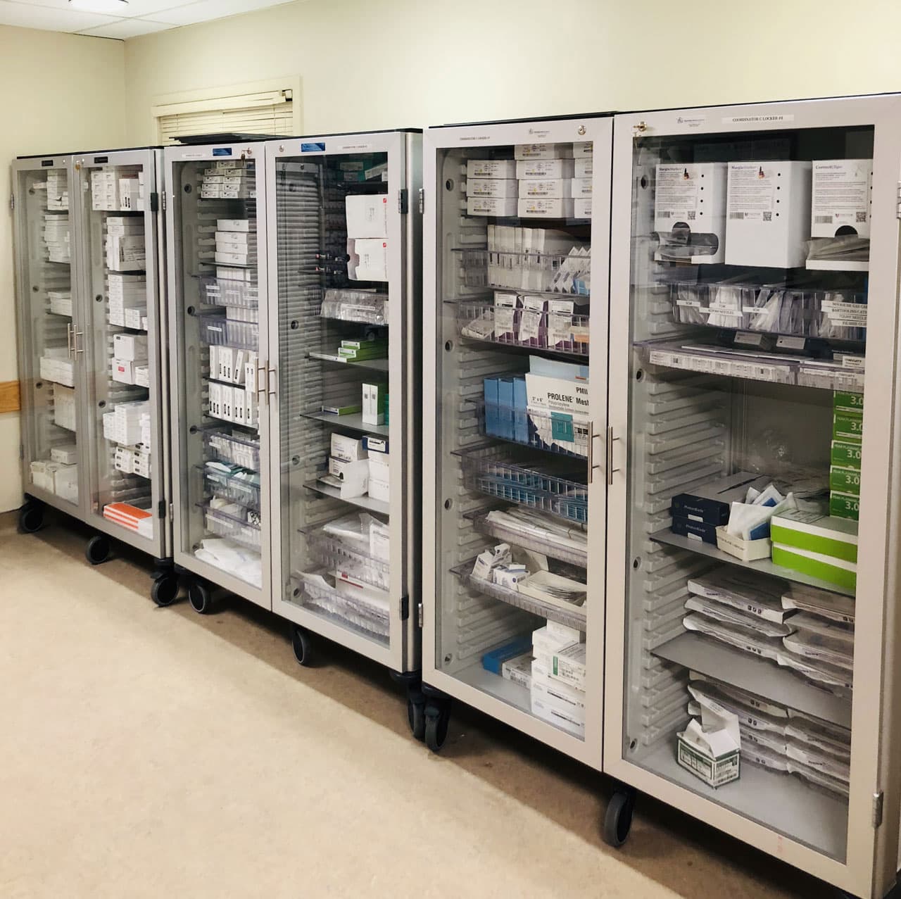 CeilBlue Medical Supply Storage Cart With 5 Casters – 24.25W X 19L X 36.75H